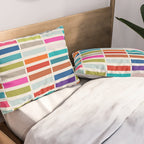 Mosaic Tiles Geometric Colorful Artwork Pillow Sham Gallery Image 2