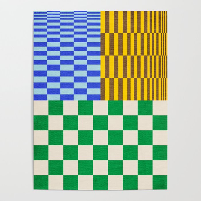 Retro Checkerboard Collage 02 Poster Gallery Image 4
