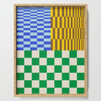 Retro Checkerboard Collage 02 Serving Tray Gallery Image 1