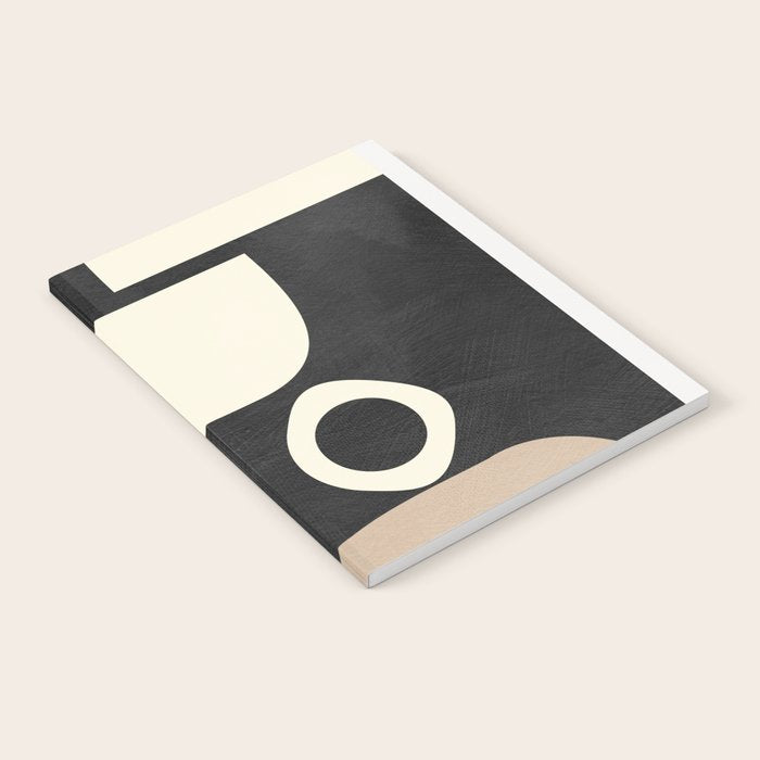 minimal black white shapes mid century Notebook Gallery Image 1