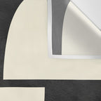 minimal black white shapes mid century Wall Tapestry Gallery Image 3
