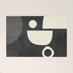 minimal black white shapes mid century Welcome Mat Gallery Image 1