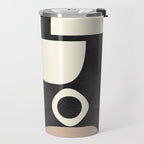 minimal black white shapes mid century Travel Mug Gallery Image 2