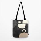 minimal black white shapes mid century Tote Bag Gallery Image 2