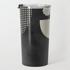 minimal black white shapes mid century Travel Mug Gallery Image 3