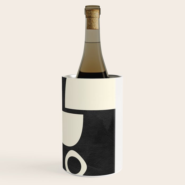 minimal black white shapes mid century Wine Chiller Gallery Image 3