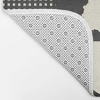 minimal black white shapes mid century Bath Mat Gallery Image 2