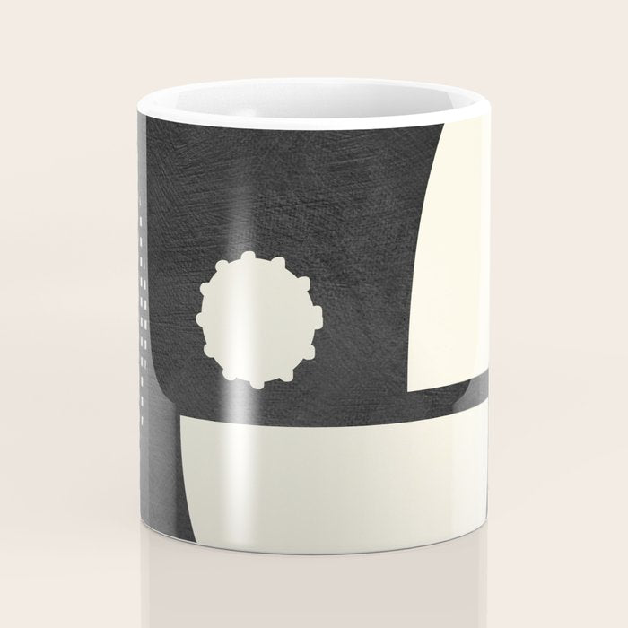 minimal black white shapes mid century Coffee Mug Gallery Image 4