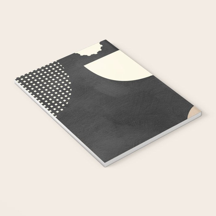minimal black white shapes mid century Notebook Gallery Image 3