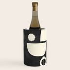minimal black white shapes mid century Wine Chiller Gallery Image 1