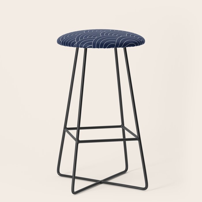 Waves (Navy) Stool Gallery Image 1