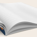 Abstract Shapes 268 in Navy Blue and Orange (Snake Pattern Abstraction) Notebook Gallery Image 2