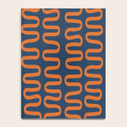Abstract Shapes 268 in Navy Blue and Orange (Snake Pattern Abstraction) Notebook Gallery Image 4