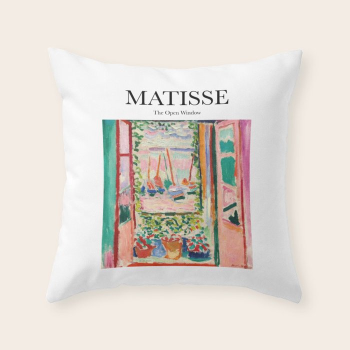The Open Window by Henri Matisse - Artwork Design Throw Pillow Gallery Image 6