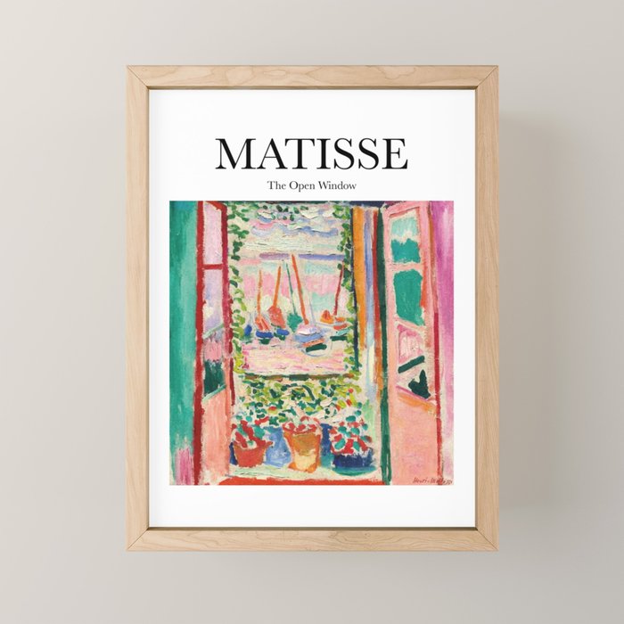 The Open Window by Henri Matisse - Artwork Design Mini Art Print Gallery Image 1