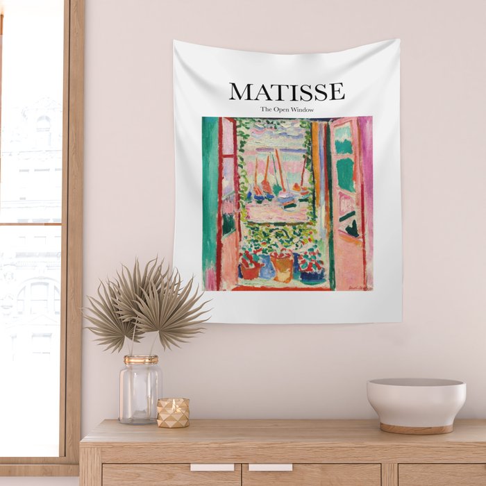 The Open Window by Henri Matisse - Artwork Design Wall Tapestry Gallery Image 2