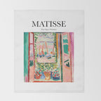 The Open Window by Henri Matisse - Artwork Design Throw Blanket Gallery Image 2