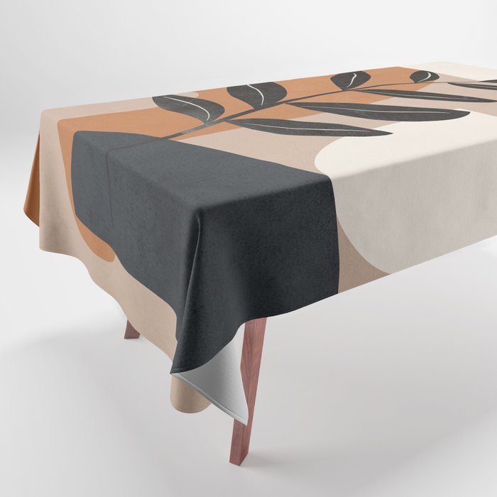 Modern Abstract Minimal Shapes Branches Art 8 Tablecloth Gallery Image 1