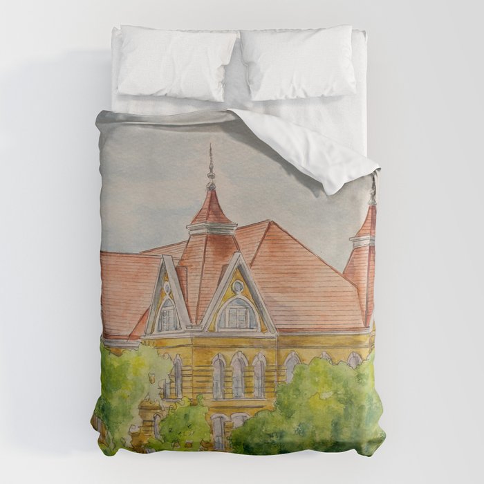 Texas State (SWT) University Old Main Building, San Marcos, TX Duvet Cover Gallery Image 6