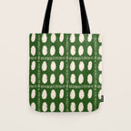 Green Boho Quilt Pattern Tote Bag Gallery Image 1