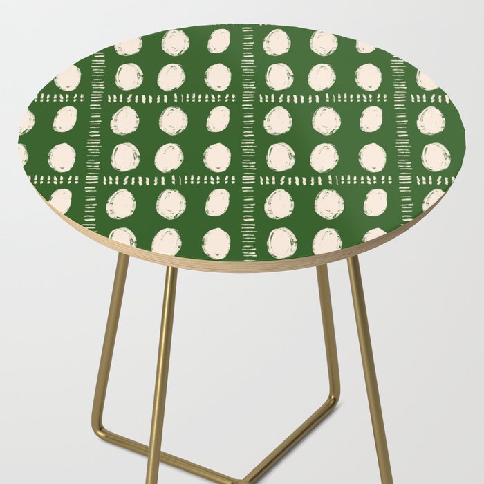 Green Boho Quilt Pattern Side Table Gallery Image 2