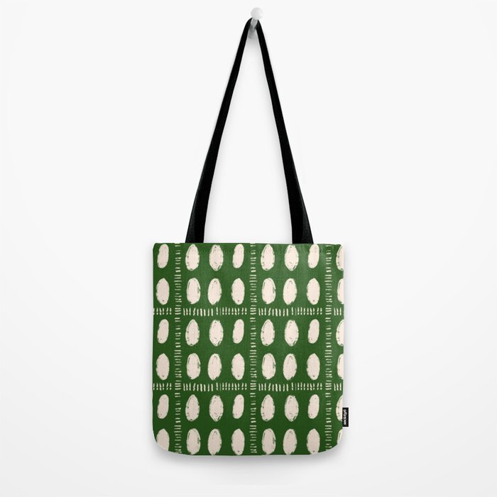 Green Boho Quilt Pattern Tote Bag Gallery Image 2