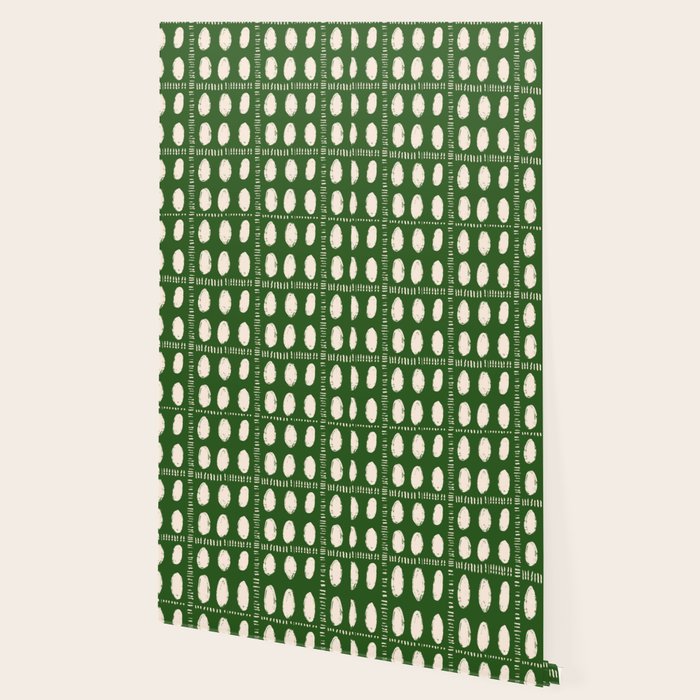 Green Boho Quilt Pattern Wallpaper Gallery Image 2