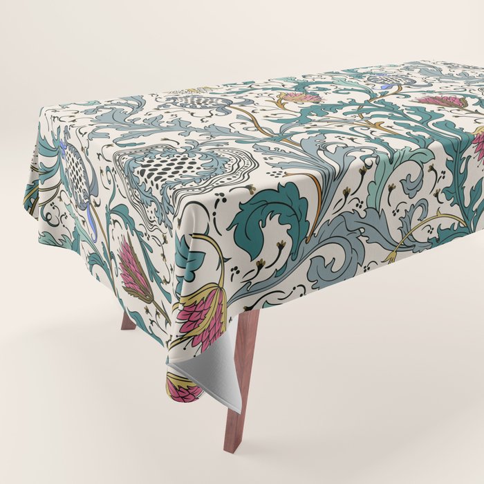 Walter Crane Teazle Art Nouveau Floral Tablecloth Gallery Image 1