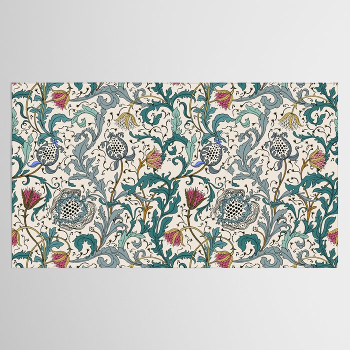 Walter Crane Teazle Art Nouveau Floral Tablecloth Gallery Image 2
