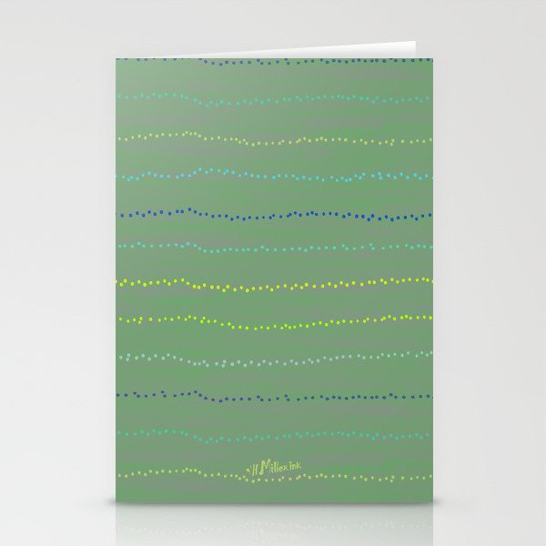 Minimal Doodle Dots in Sage Green Stationery Card Gallery Image 2