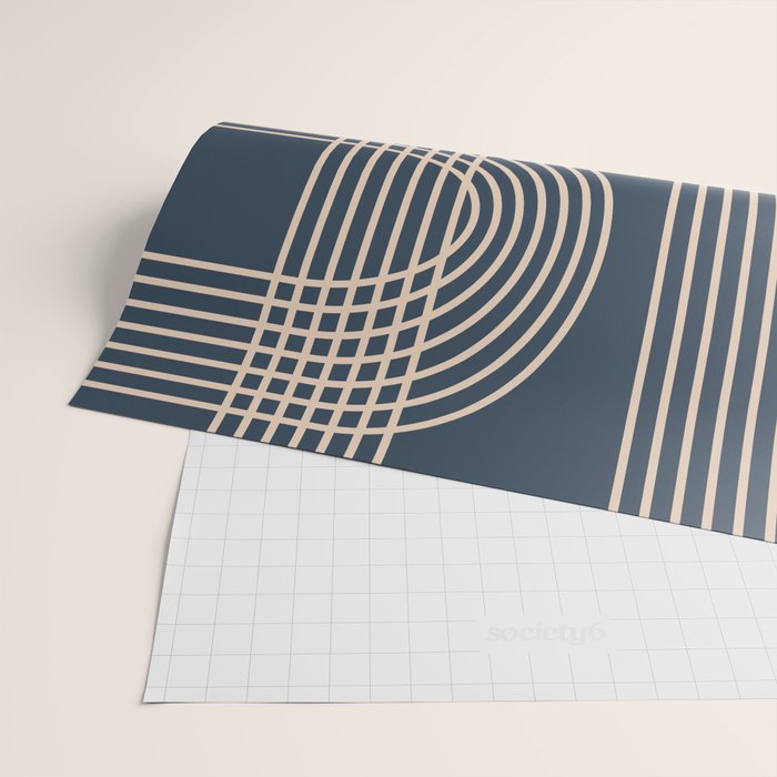 Lines in Midnight Wrapping Paper Gallery Image 2