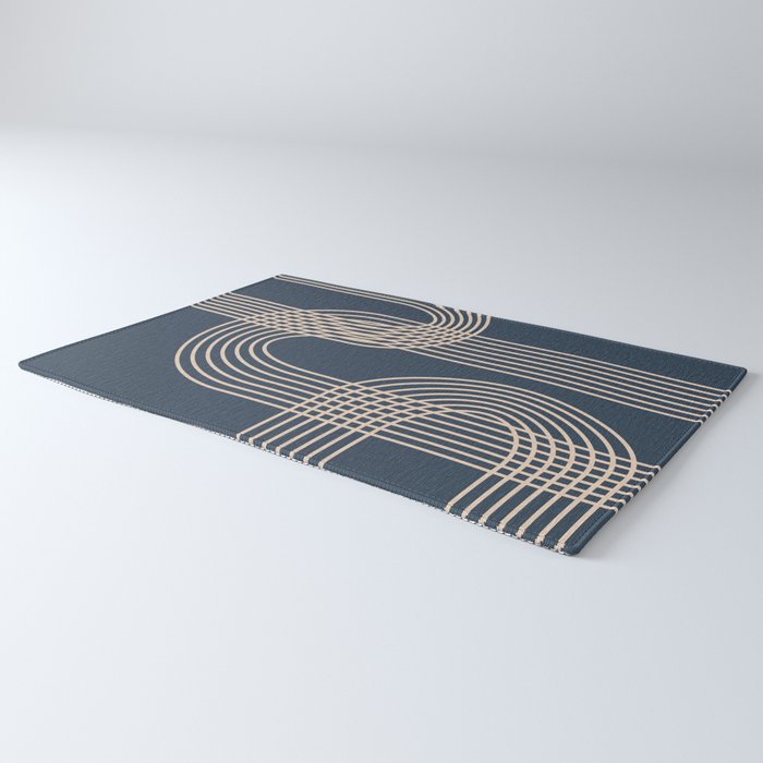 Lines in Midnight Rug Gallery Image 3