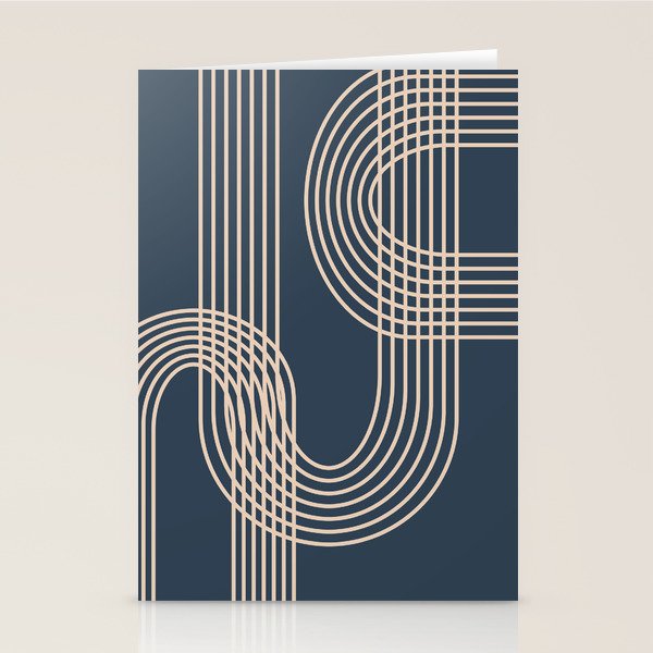 Lines in Midnight Stationery Card Gallery Image 2