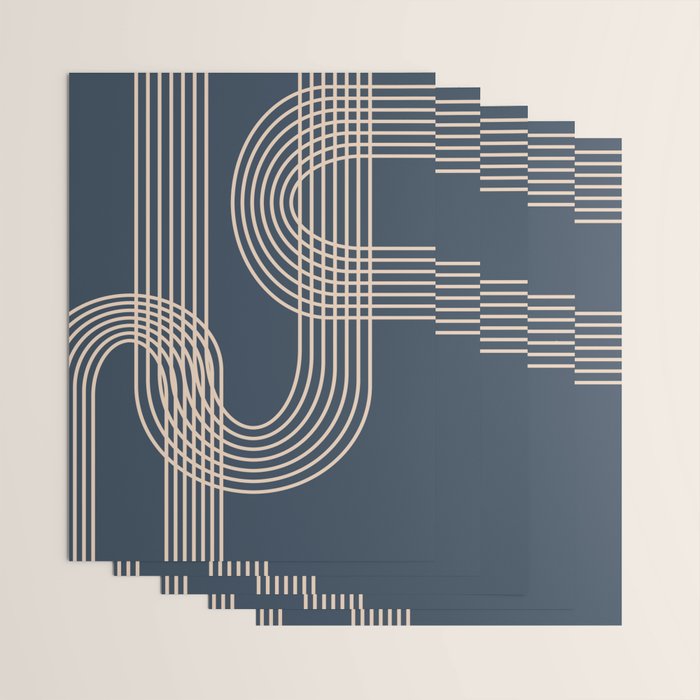 Lines in Midnight Wrapping Paper Gallery Image 3