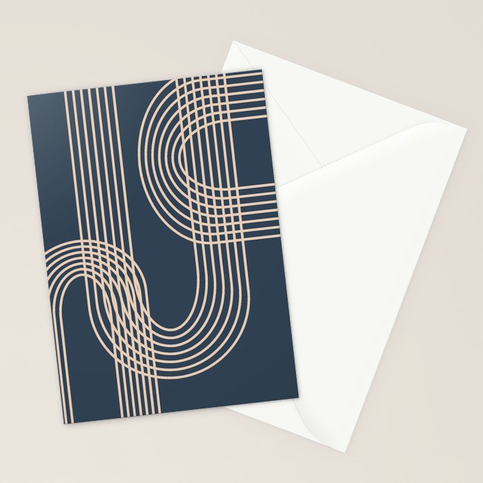 Lines in Midnight Stationery Card Gallery Image 2