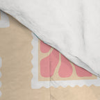 Vintage flower postage stamp pattern Comforter Gallery Image 4