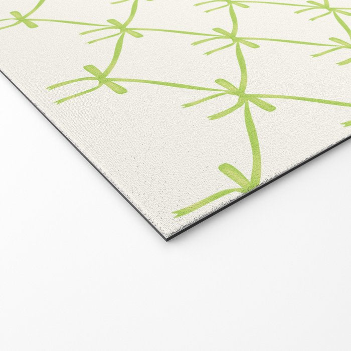 Bows & Ribbons Pattern V Green Welcome Mat Gallery Image 2