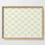 Bows & Ribbons Pattern V Green Serving Tray Gallery Image 1