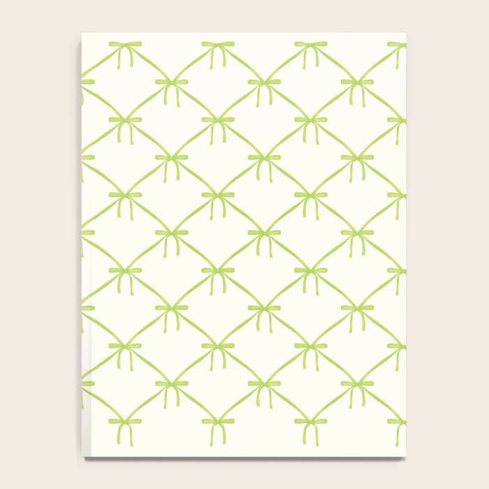 Bows & Ribbons Pattern V Green Notebook Gallery Image 4
