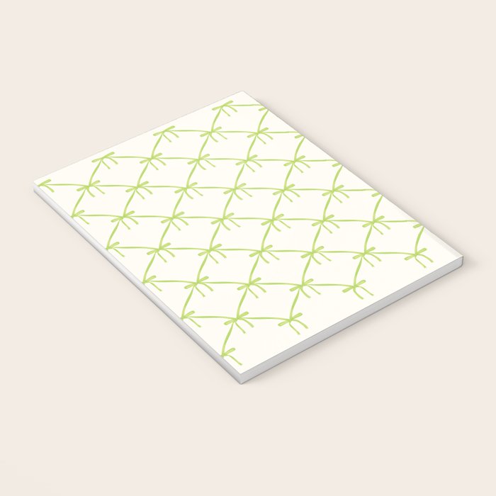 Bows & Ribbons Pattern V Green Notebook Gallery Image 3