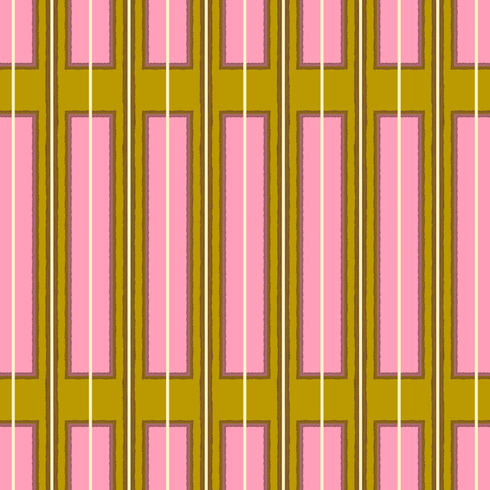 Eclectic Geometric Geo Box Striped Pattern in Pink Brown Chartreuse Cream Coffee Mug Gallery Image 2