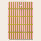 Eclectic Geometric Geo Box Striped Pattern in Pink Brown Chartreuse Cream Cutting Board Gallery Image 1