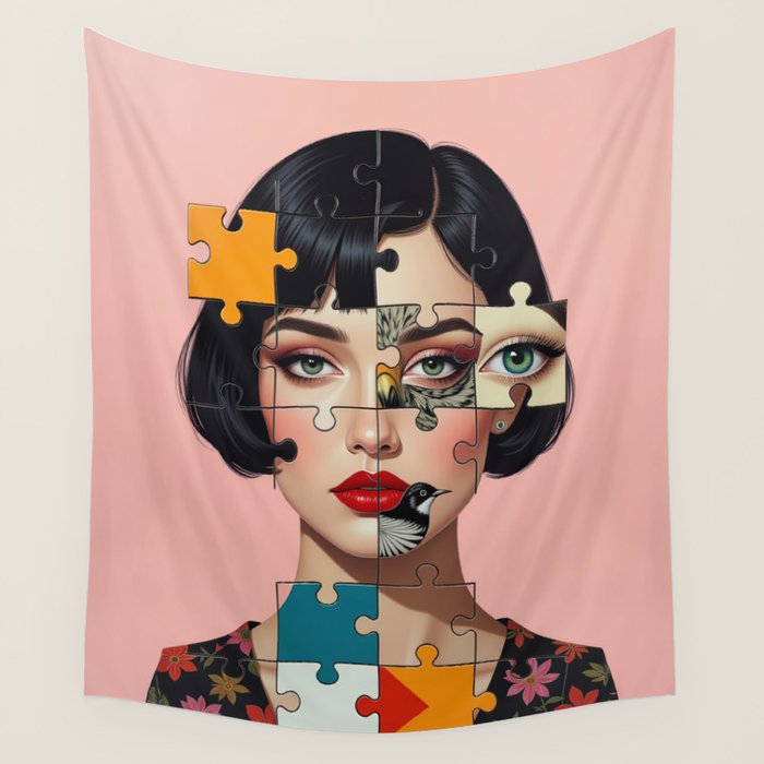Puzzle Girl Lulu Wall Tapestry Gallery Image 4