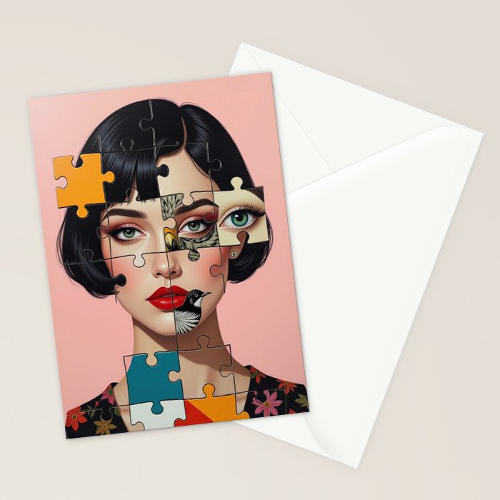 Puzzle Girl Lulu Stationery Card Gallery Image 2