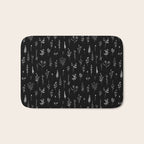 Little Black Wildflowers Bath Mat Gallery Image 1