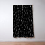 Little Black Wildflowers Window Curtain Gallery Image 3
