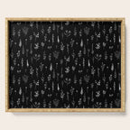 Little Black Wildflowers Serving Tray Gallery Image 1