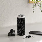 Little Black Wildflowers Water Bottle Gallery Image 4