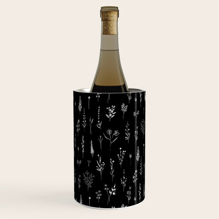 Little Black Wildflowers Wine Chiller Gallery Image 2