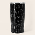 Little Black Wildflowers Travel Mug Gallery Image 1